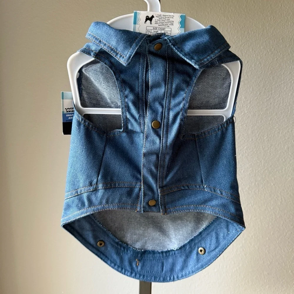 NWT Woof Denim Freedom pet vest size large